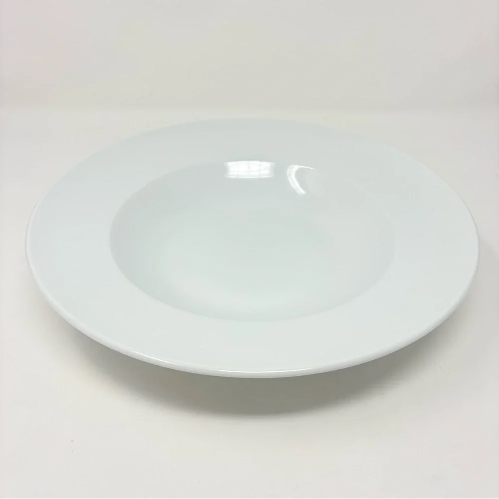 Crate & Barrel White Ceramic Pasta Bowls